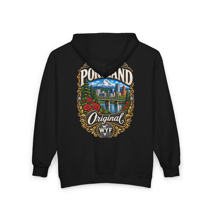 WYF Portland Full-Zip Hoodie | Portland Souvenir & Where You From Streetwear