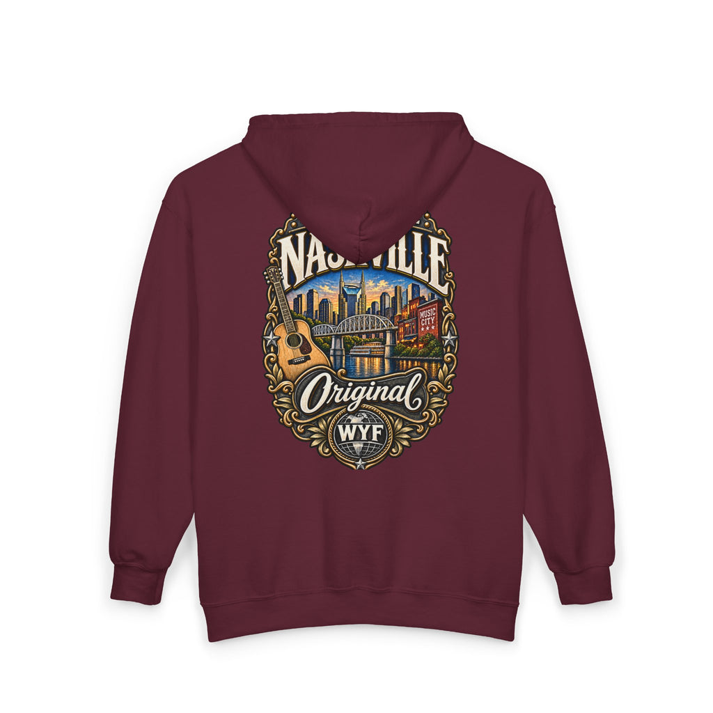 WYF Nashville Full-Zip Hoodie | Nashville Souvenir & Where You From Streetwear