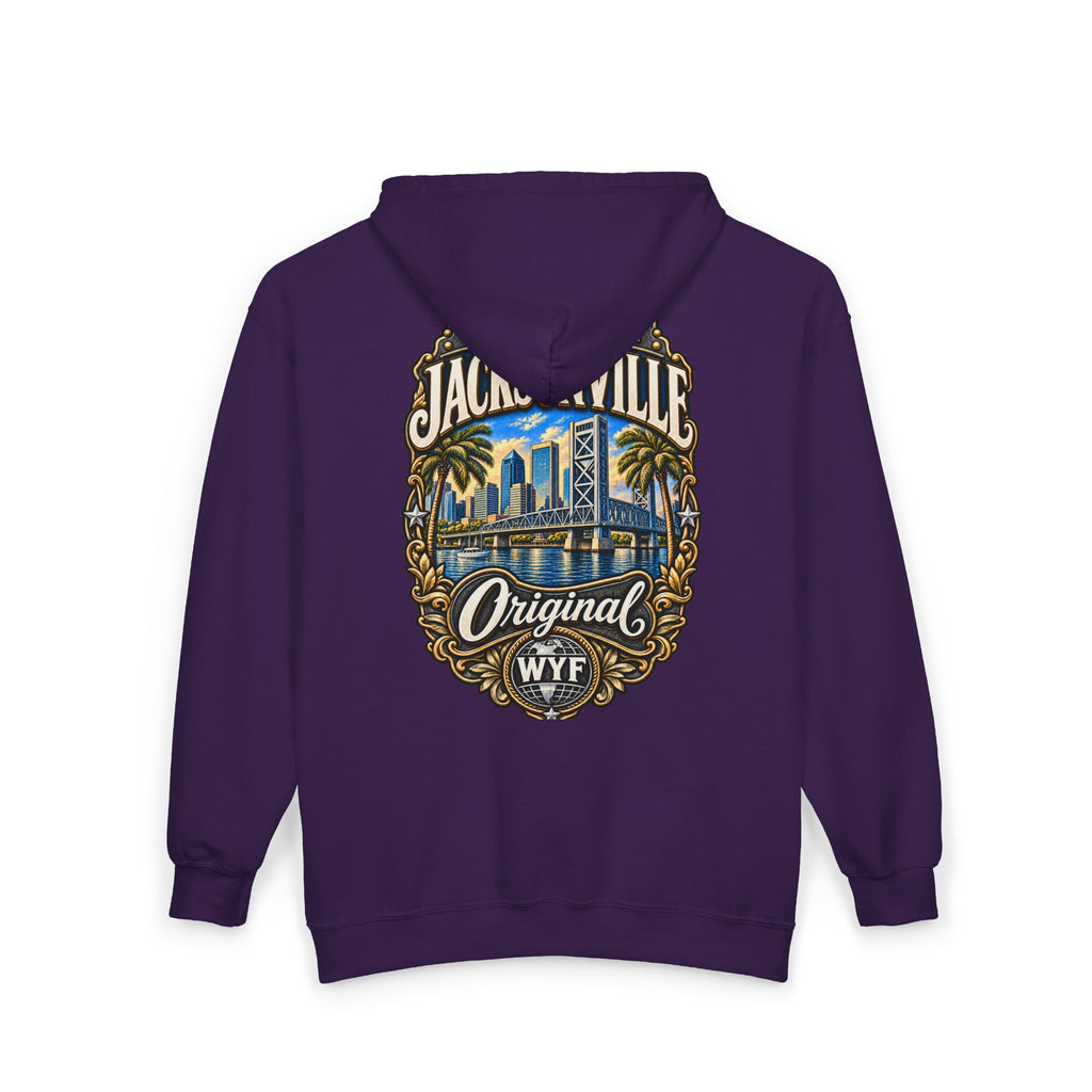 WYF Jacksonville Full-Zip Hoodie | Jacksonville Souvenir & Where You From Streetwear
