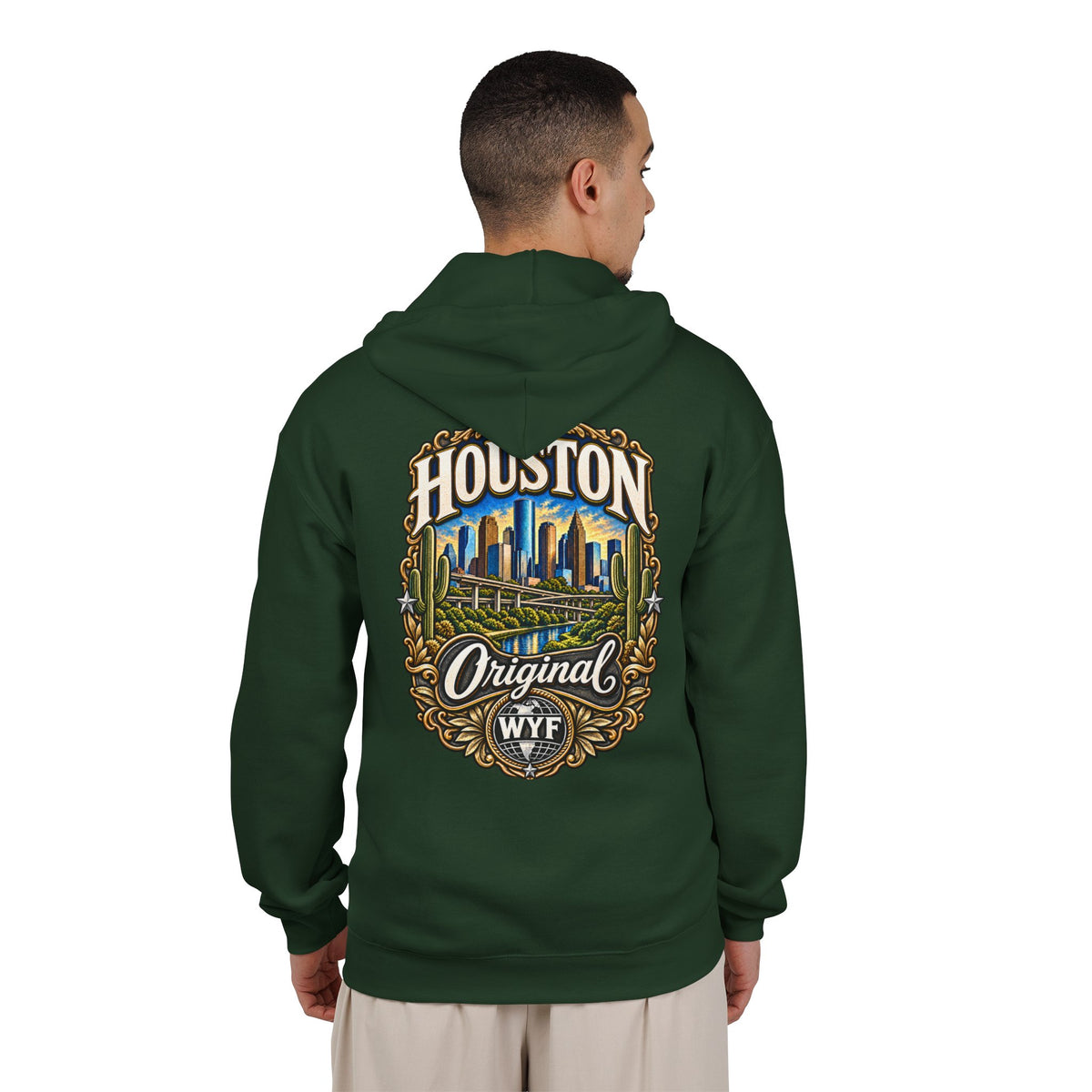 WYF Houston Full-Zip Hoodie | Houston Souvenir & Where You From Streetwear