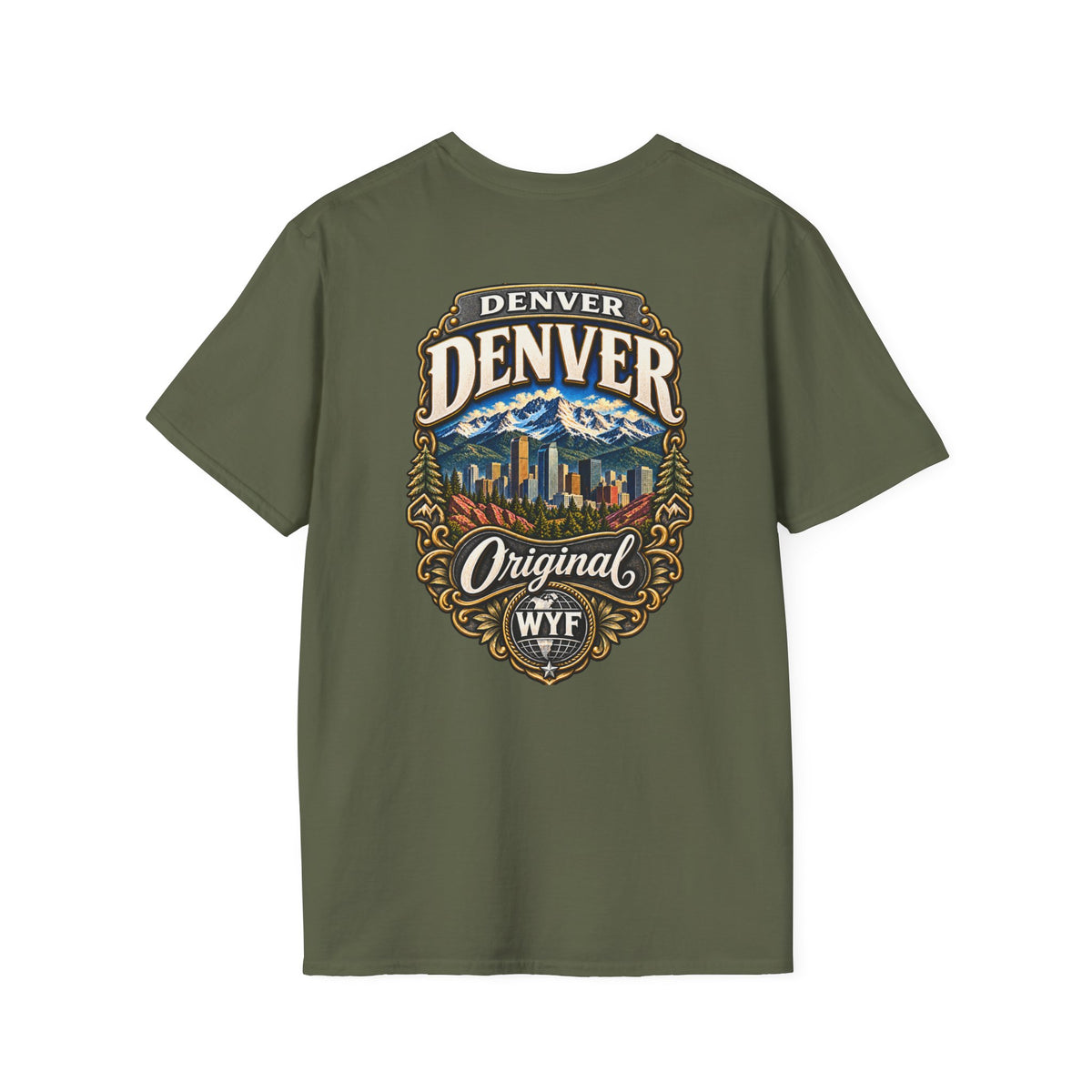 WYF Denver T-Shirt | Denver Souvenir & Where You From Streetwear