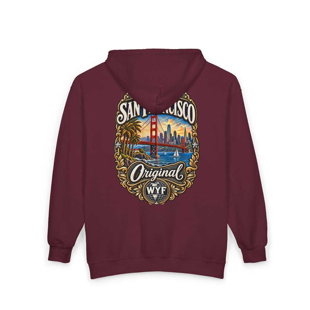 WYF San Francisco Full-Zip Hoodie | San Francisco Souvenir & Where You From Streetwear