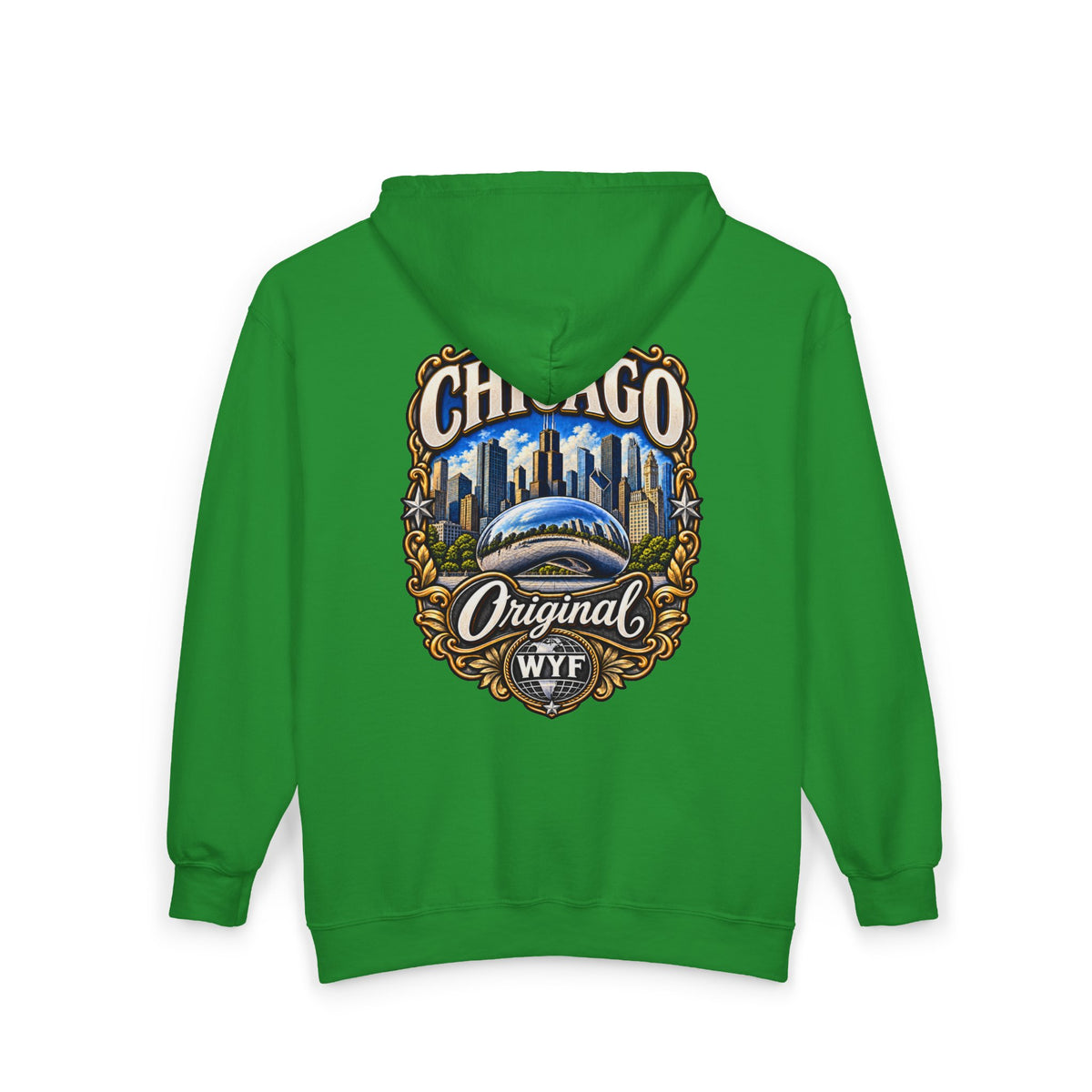 WYF Chicago Full-Zip Hoodie | Chicago Souvenir & Where You From Streetwear