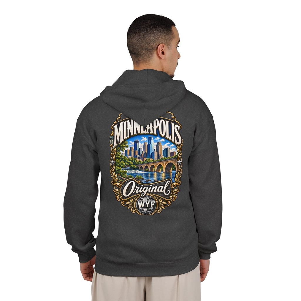 WYF Minneapolis Full-Zip Hoodie | Minneapolis Souvenir & Where You From Streetwear