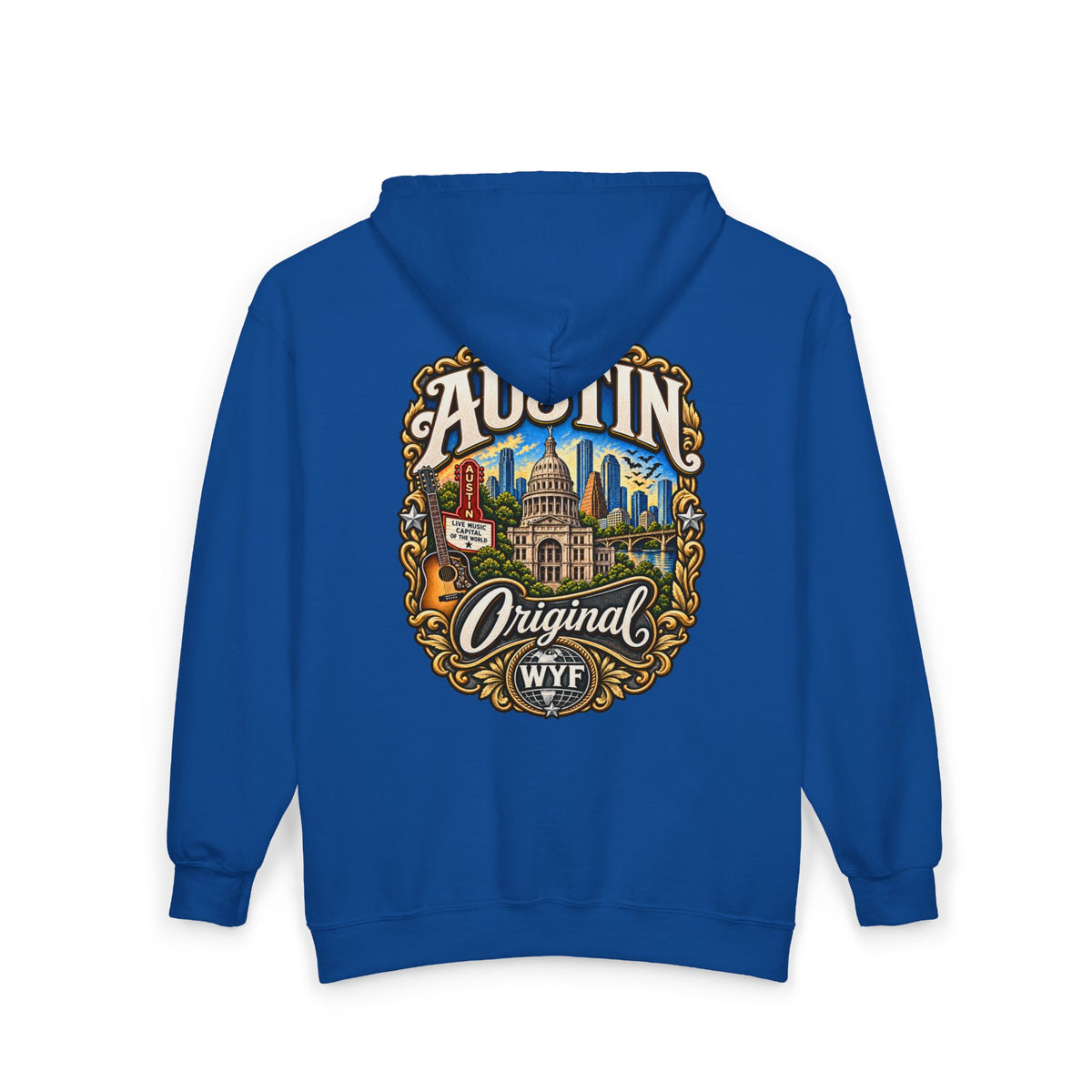 WYF Austin Full-Zip Hoodie | Austin Souvenir & Where You From Streetwear