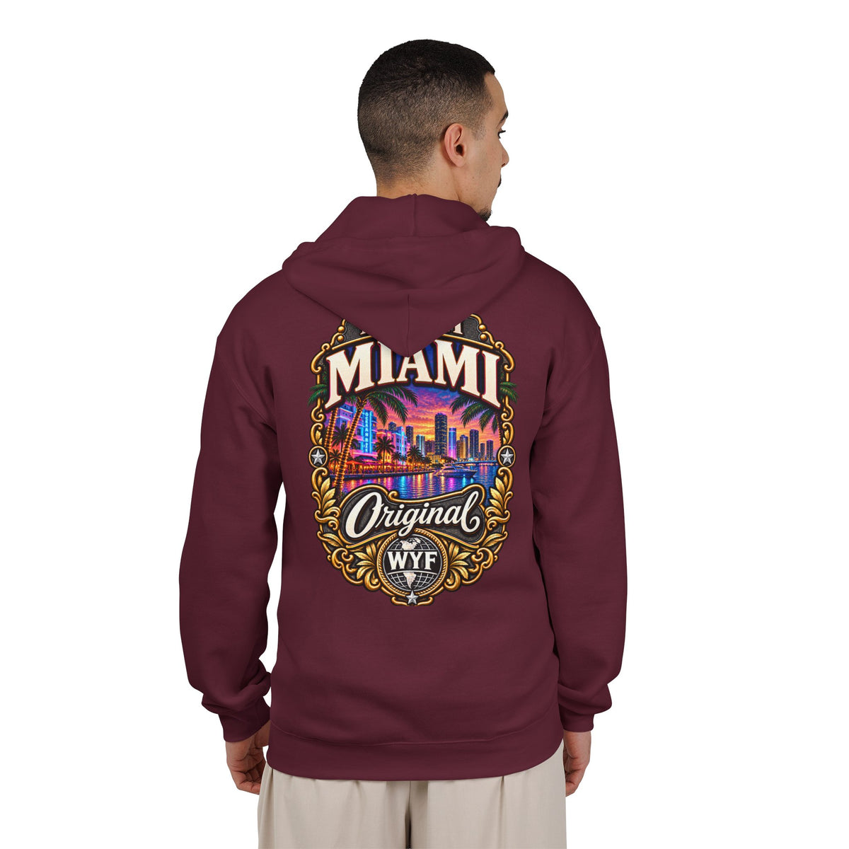 WYF Miami Full-Zip Hoodie | Miami Souvenir & Where You From Streetwear