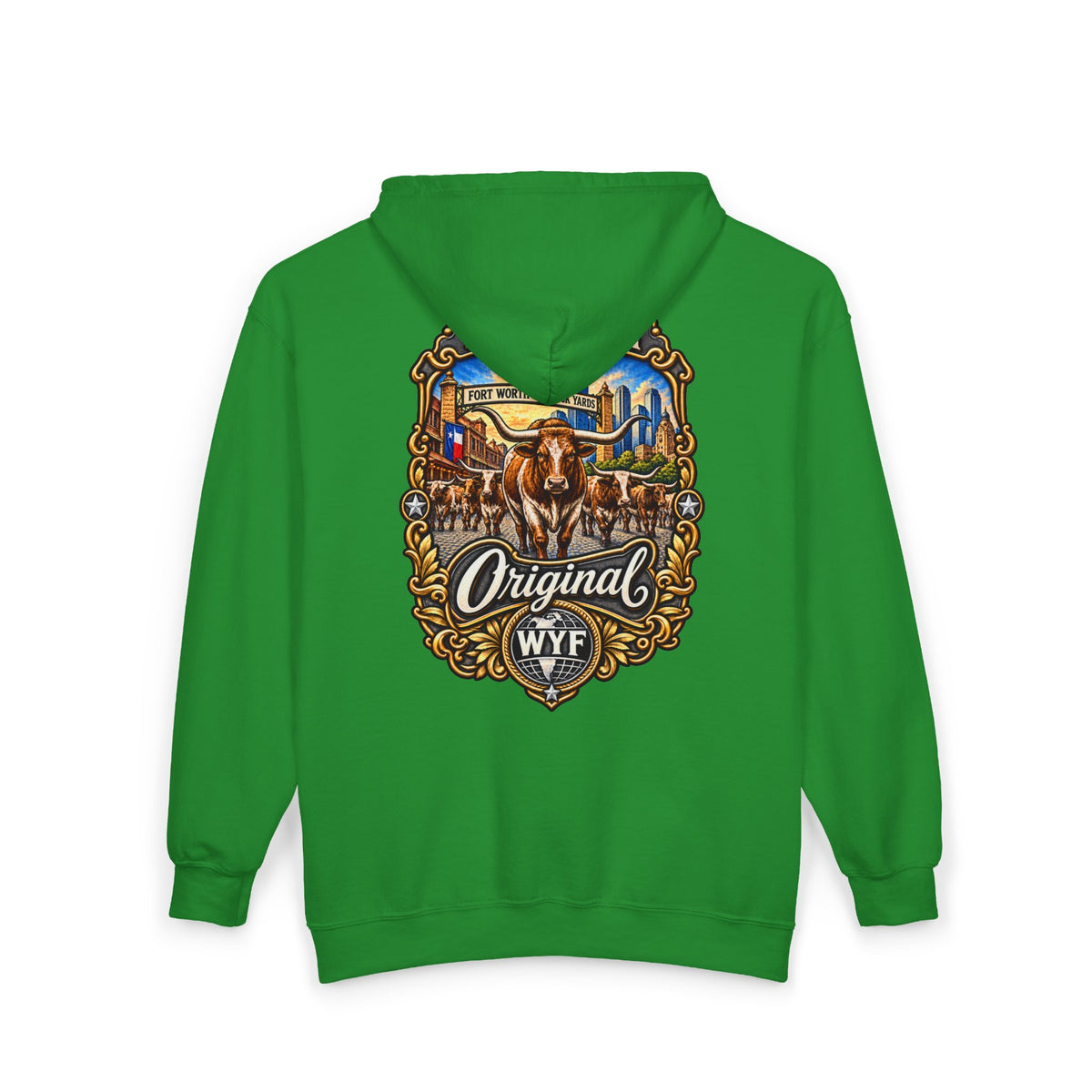 WYF Fort Worth Full-Zip Hoodie | Fort Worth Souvenir & Where You From Streetwear