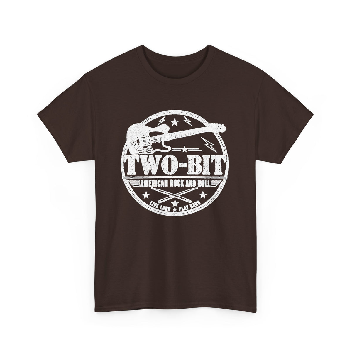 Two-Bit American Rock T-Shirt — Vintage Guitar Band Tee