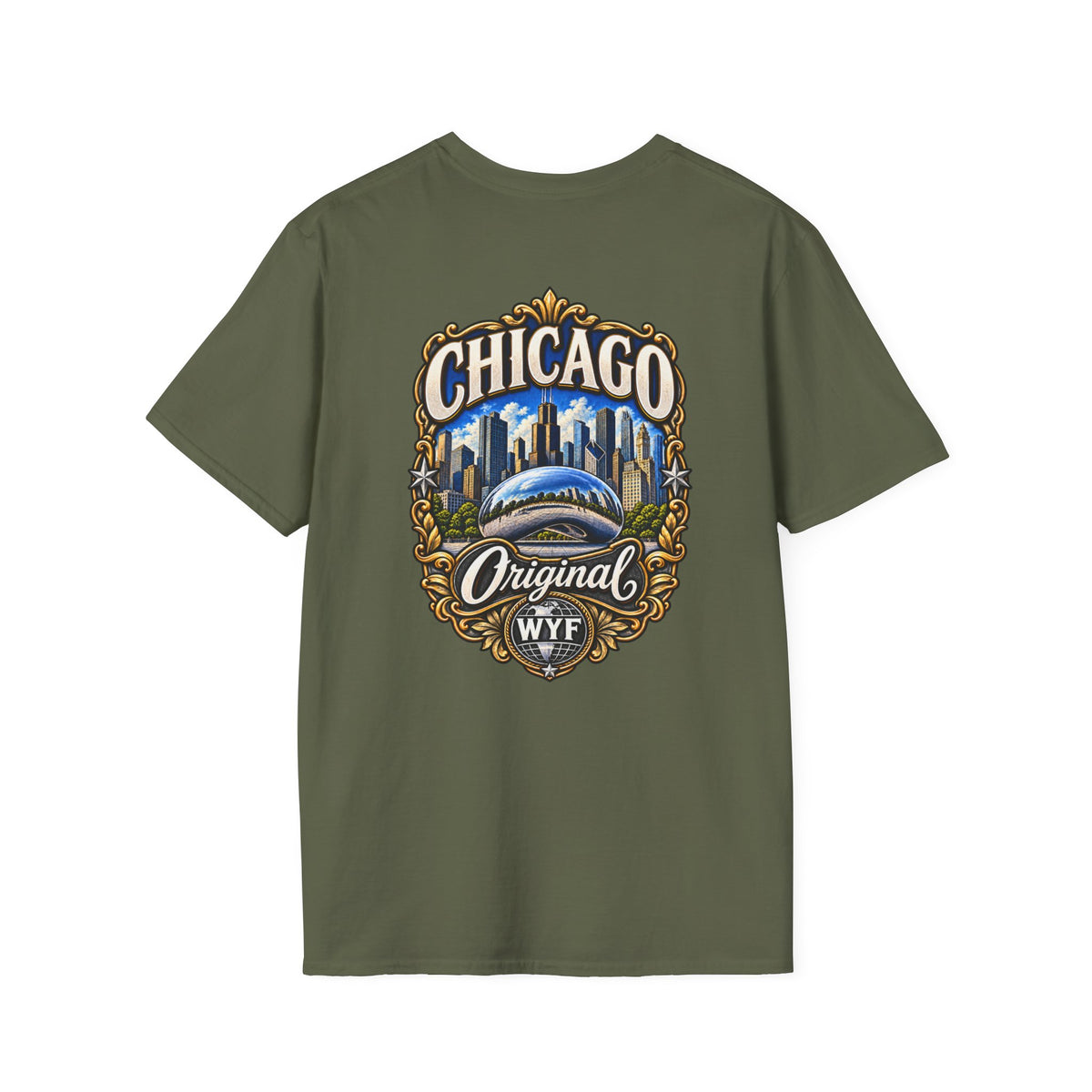 WYF Chicago T-Shirt | Chicago Souvenir & Where You From Streetwear