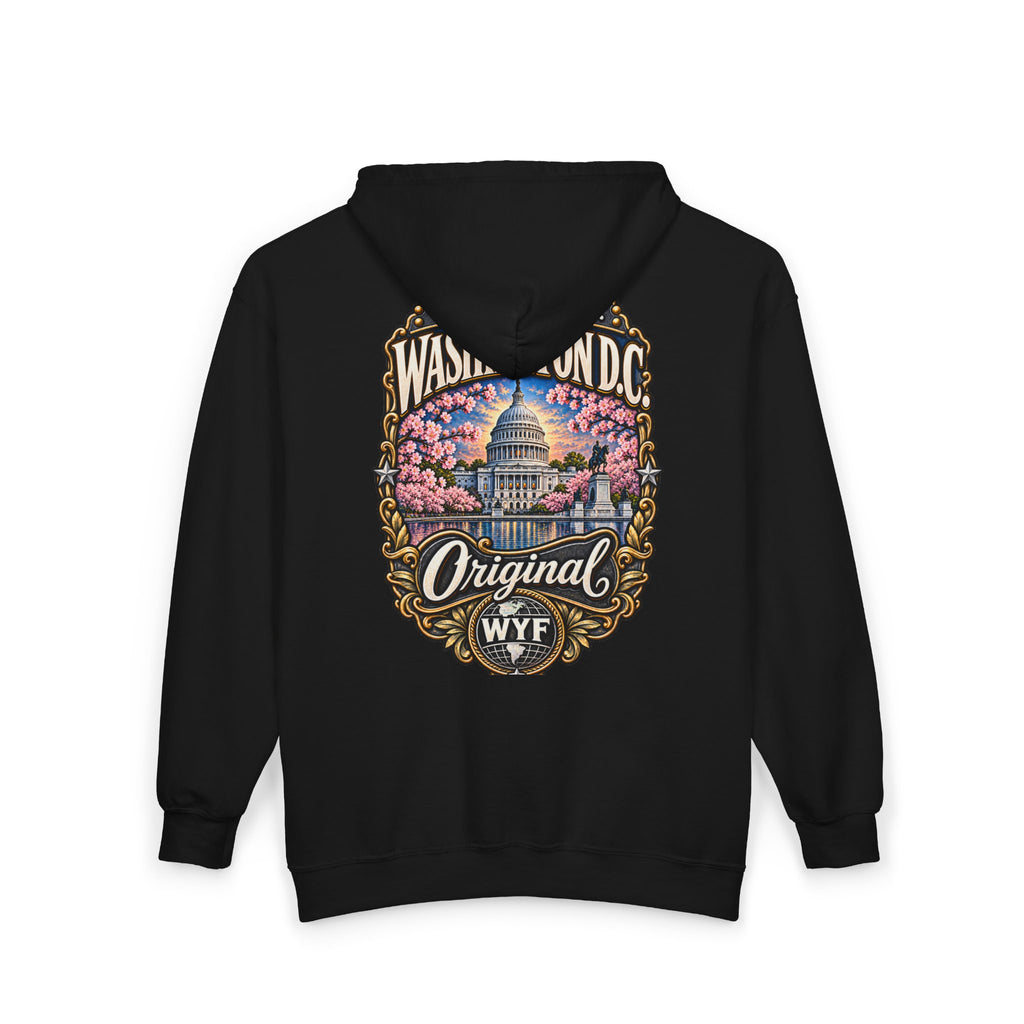 WYF Washington Dc Full-Zip Hoodie | Washington Dc Souvenir & Where You From Streetwear