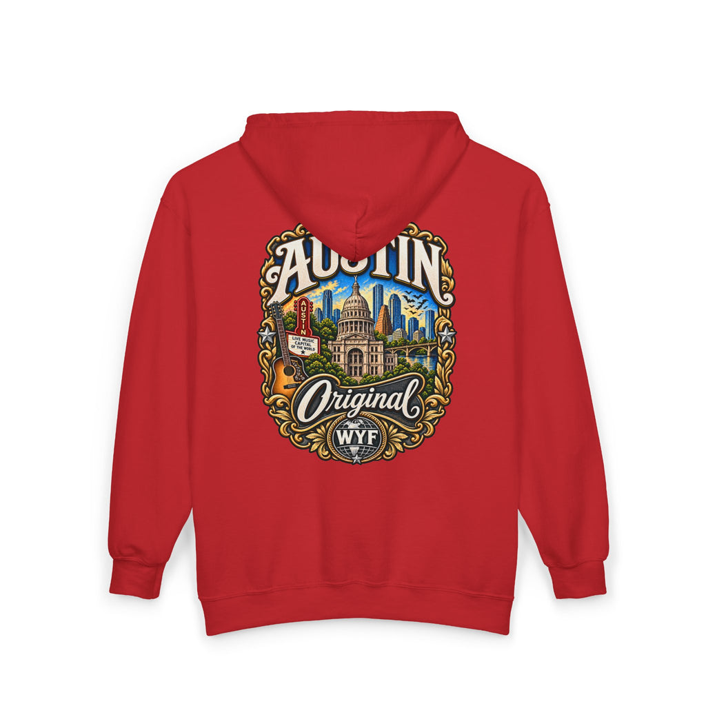 WYF Austin Full-Zip Hoodie | Austin Souvenir & Where You From Streetwear