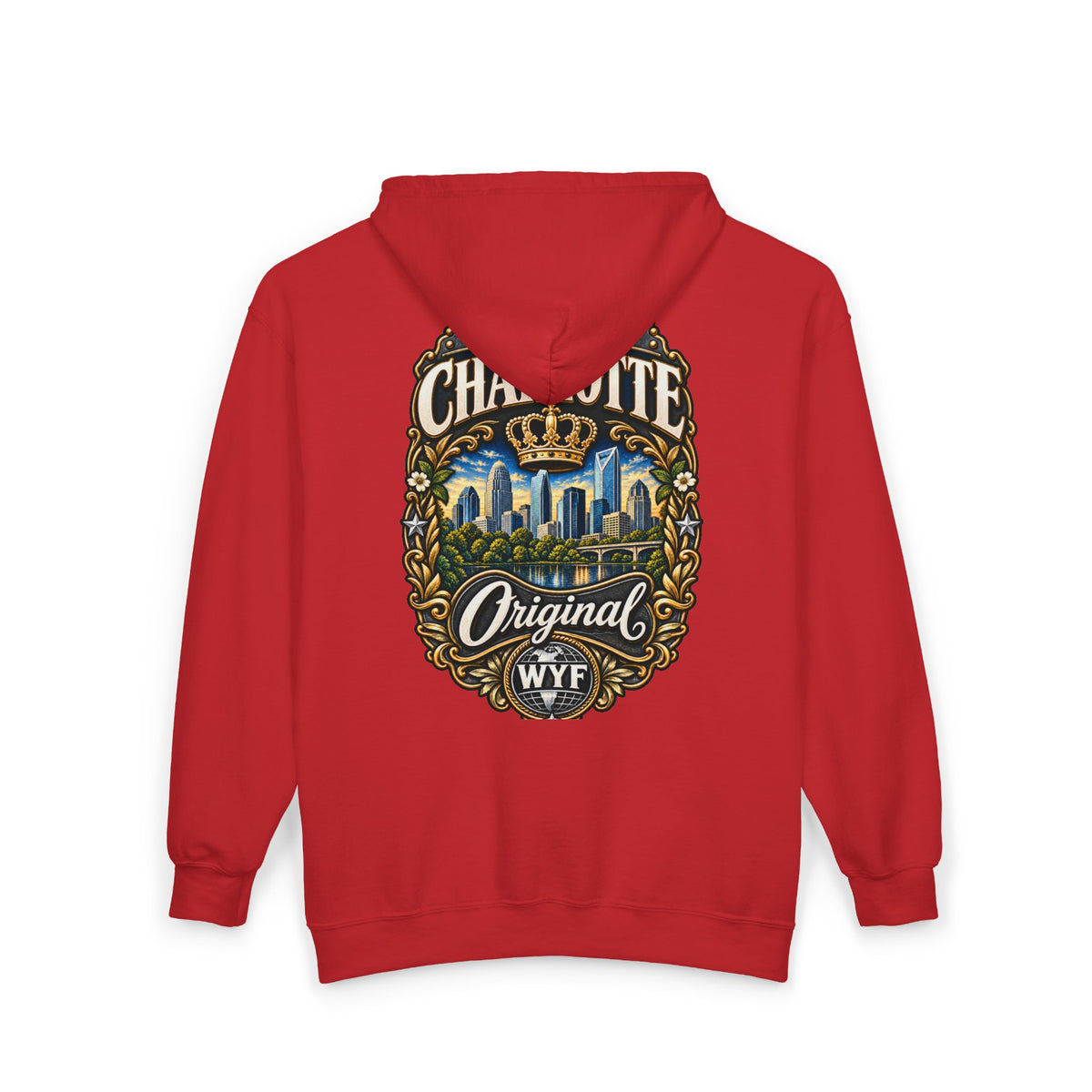 WYF Charlotte Full-Zip Hoodie | Charlotte Souvenir & Where You From Streetwear
