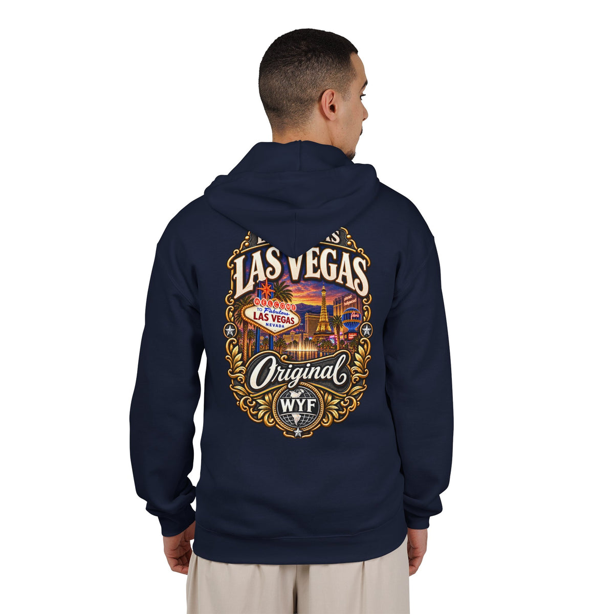 WYF Las Vegas Full-Zip Hoodie | Las Vegas Souvenir & Where You From Streetwear