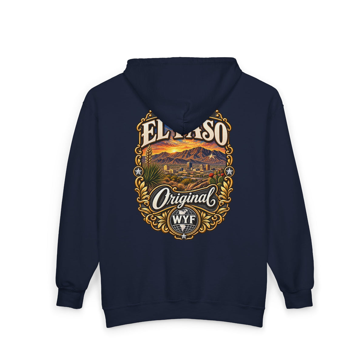 WYF El Paso Full-Zip Hoodie | El Paso Souvenir & Where You From Streetwear