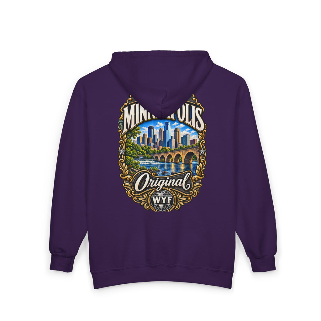 WYF Minneapolis Full-Zip Hoodie | Minneapolis Souvenir & Where You From Streetwear