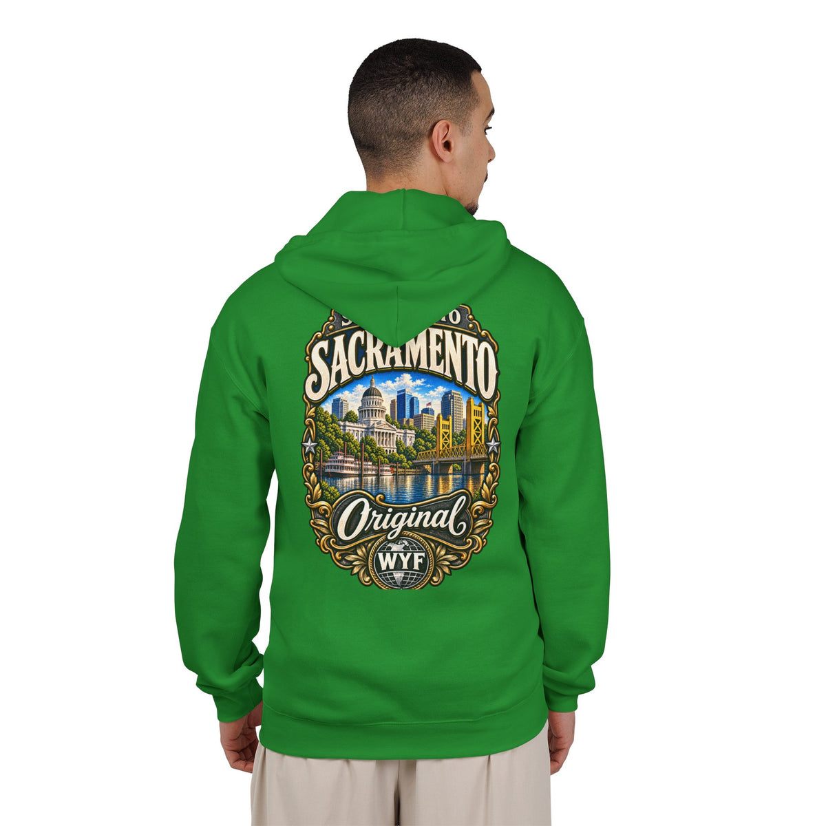 WYF Sacramento Full-Zip Hoodie | Sacramento Souvenir & Where You From Streetwear