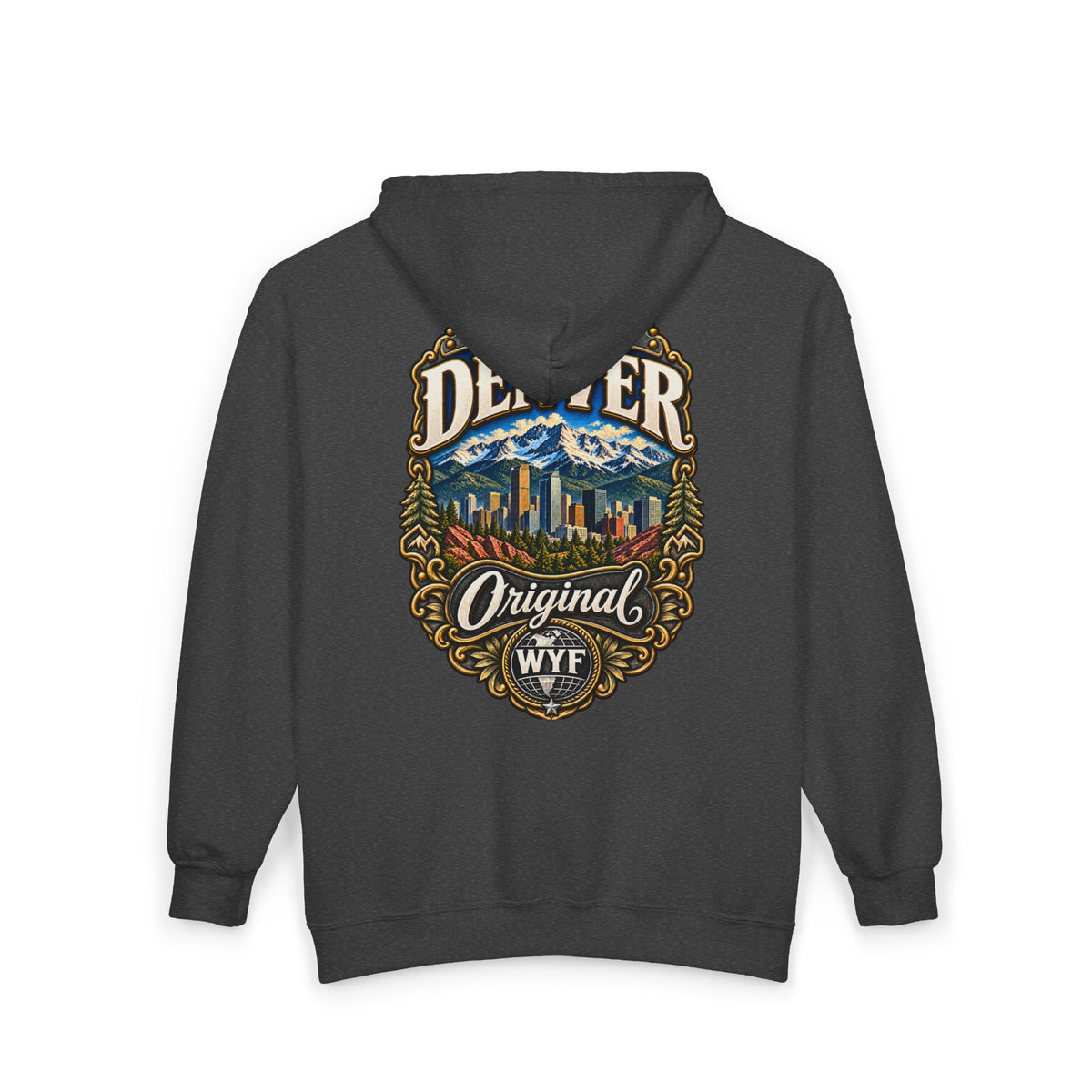 WYF Denver Full-Zip Hoodie | Denver Souvenir & Where You From Streetwear