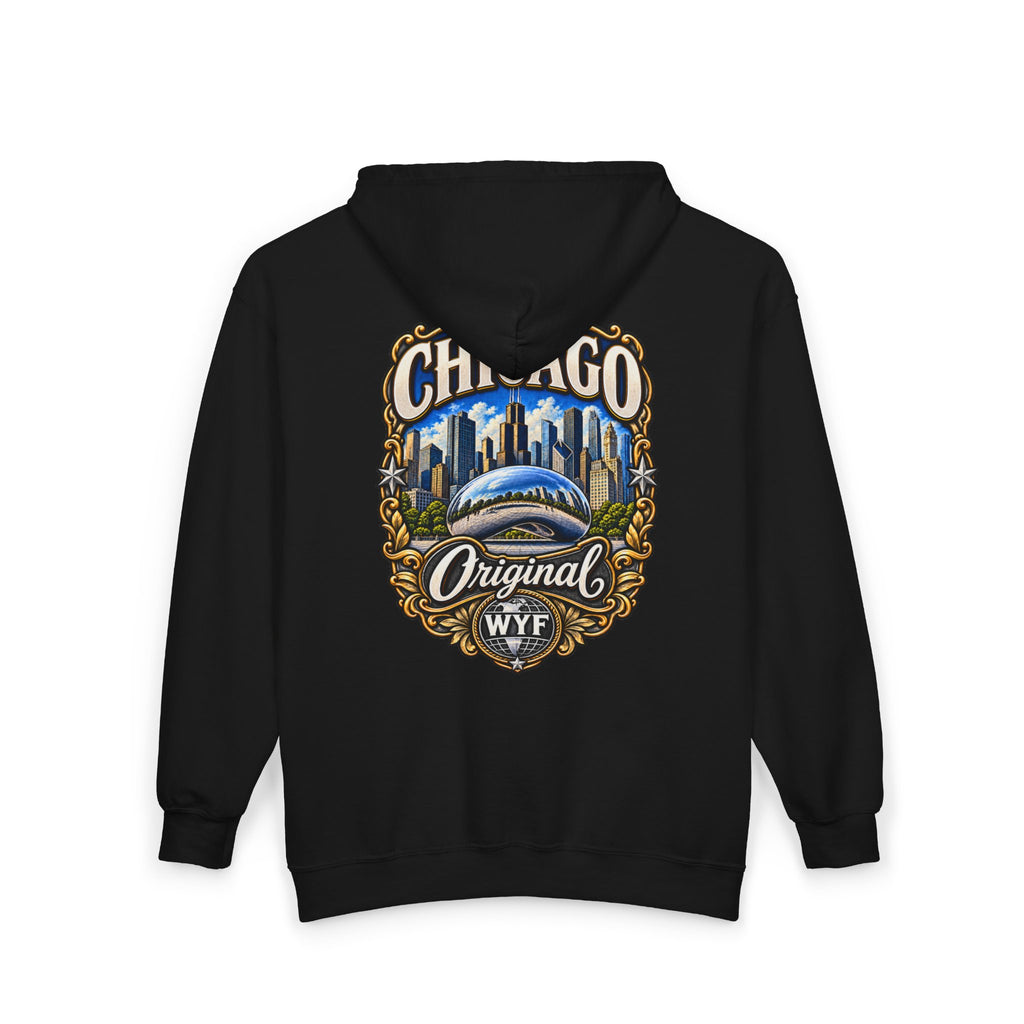 WYF Chicago Full-Zip Hoodie | Chicago Souvenir & Where You From Streetwear