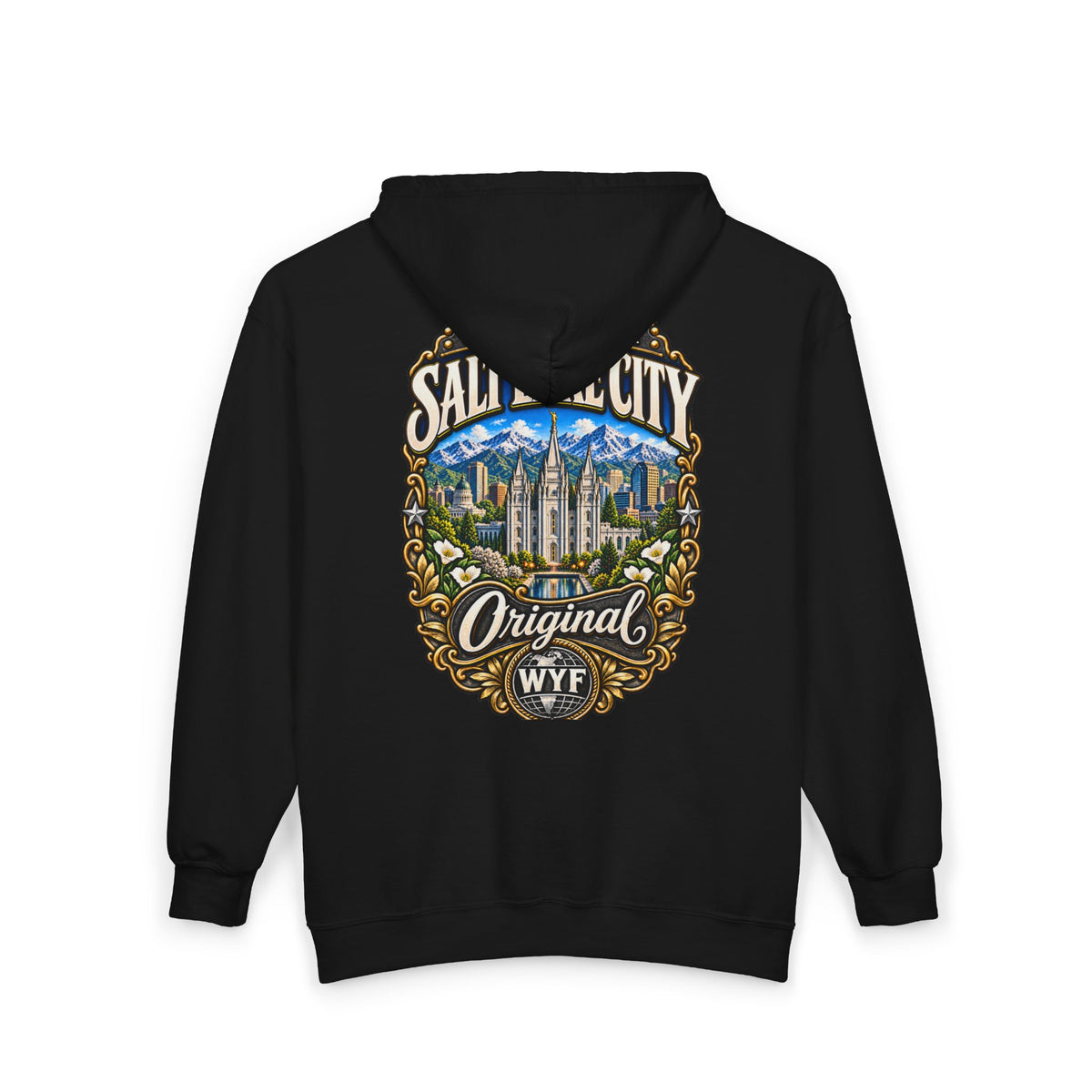 WYF Salt Lake City Full-Zip Hoodie | Salt Lake City Souvenir & Where You From Streetwear