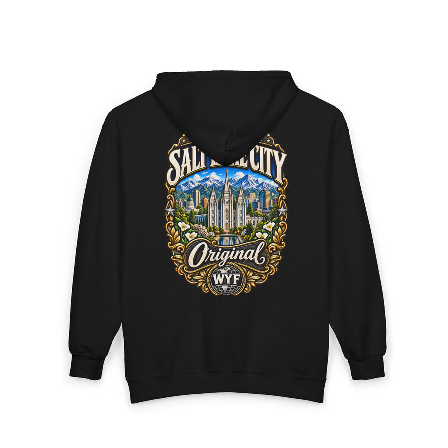 WYF Salt Lake City Full-Zip Hoodie | Salt Lake City Souvenir & Where You From Streetwear