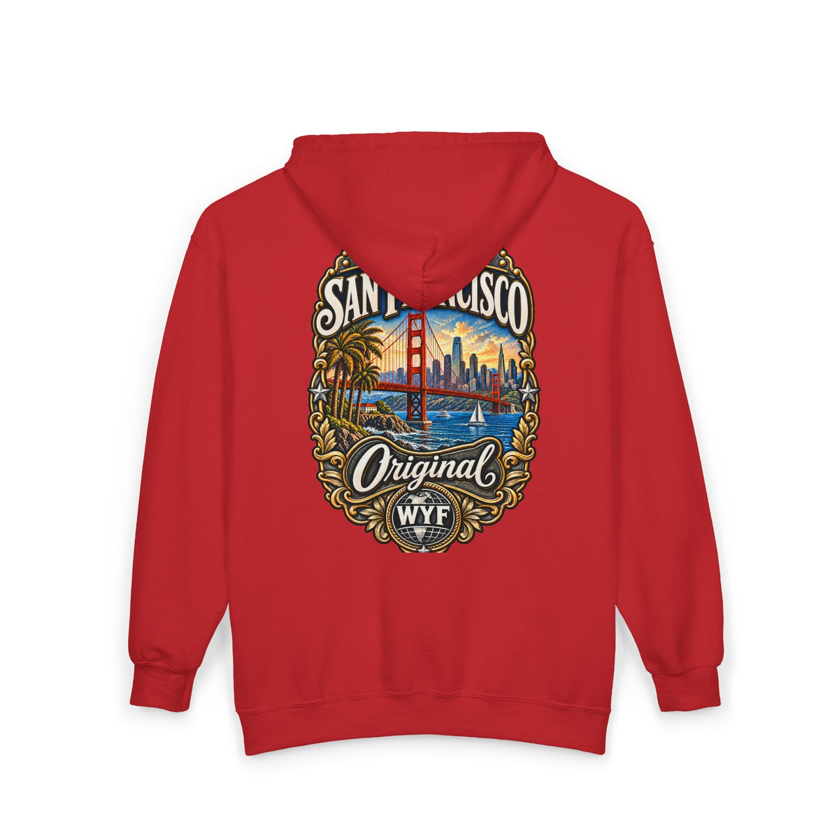WYF San Francisco Full-Zip Hoodie | San Francisco Souvenir & Where You From Streetwear