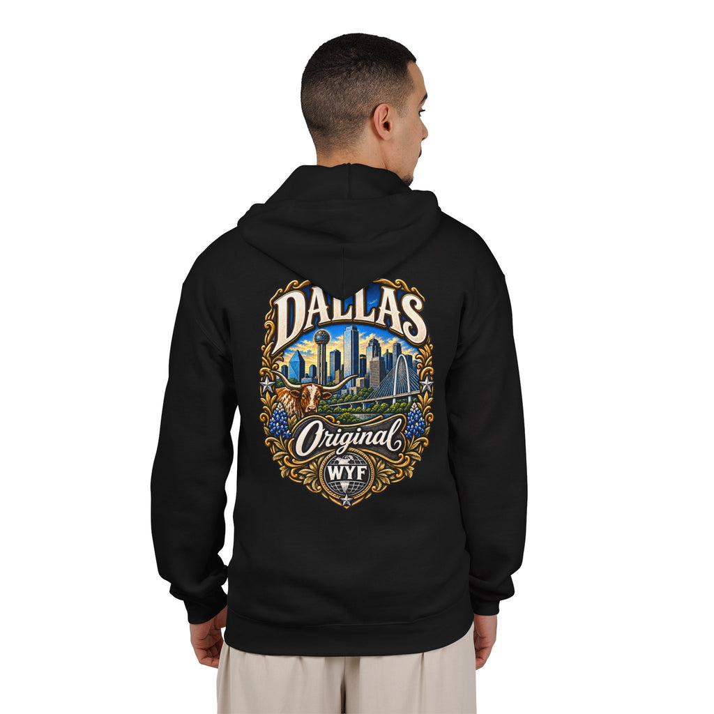 WYF Dallas Full-Zip Hoodie | Dallas Souvenir & Where You From Streetwear