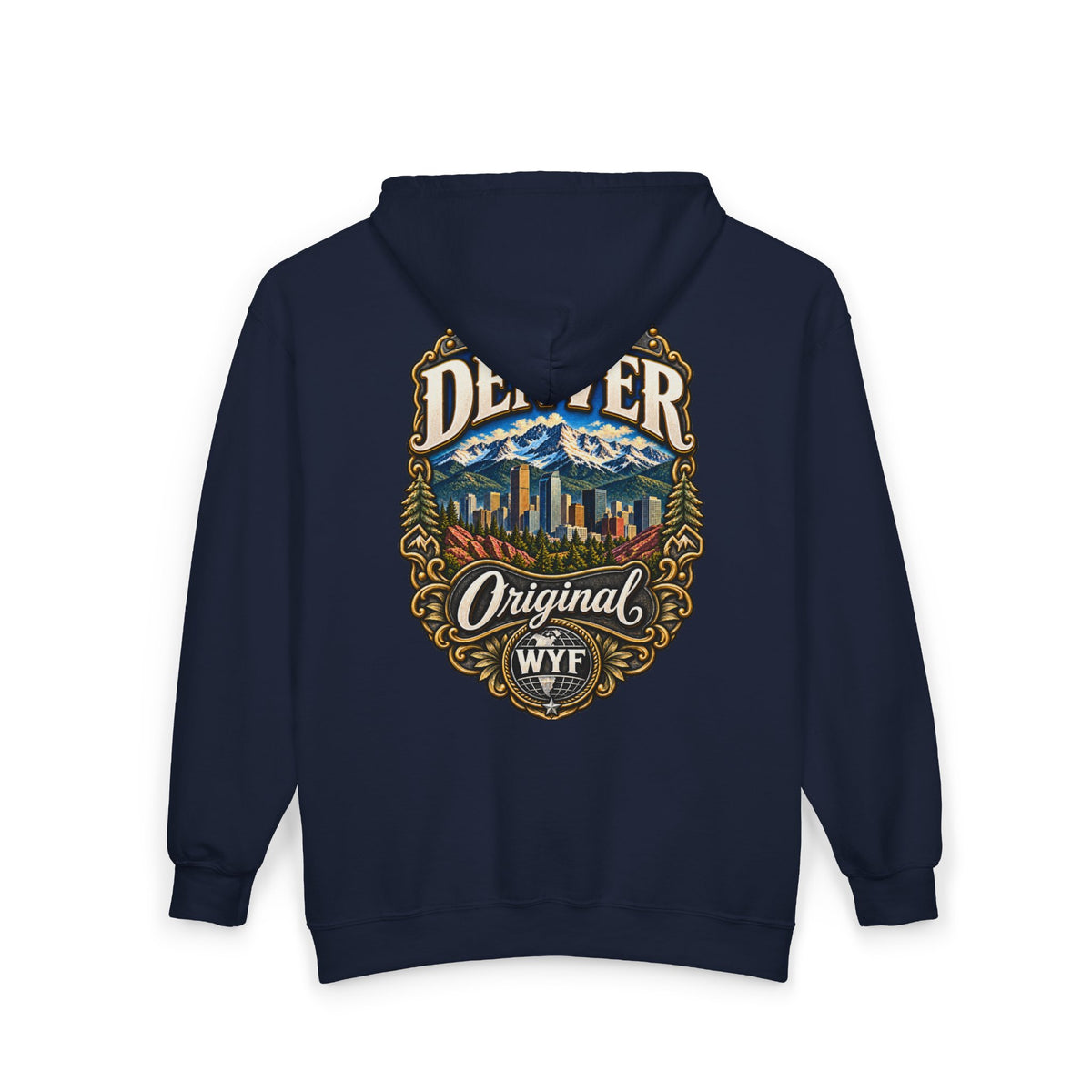 WYF Denver Full-Zip Hoodie | Denver Souvenir & Where You From Streetwear