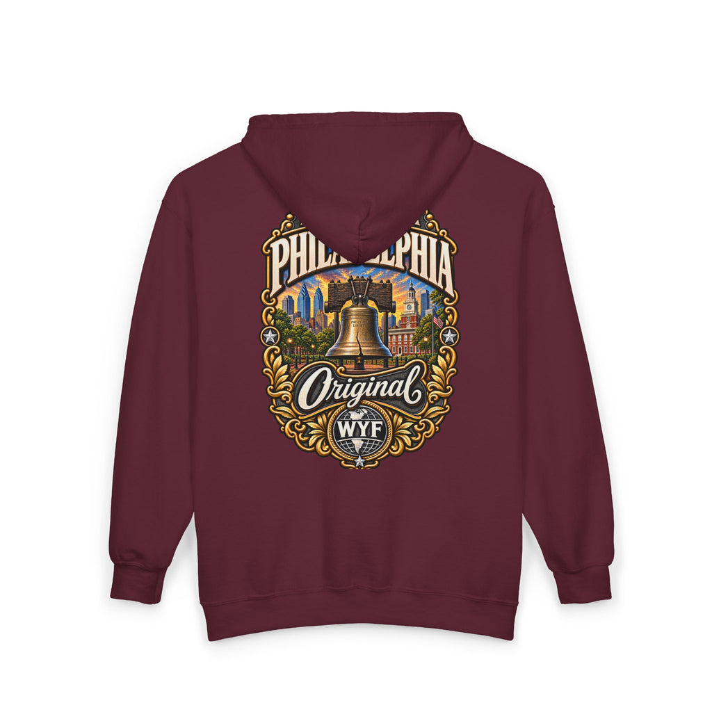 WYF Philadelphia Full-Zip Hoodie | Philadelphia Souvenir & Where You From Streetwear