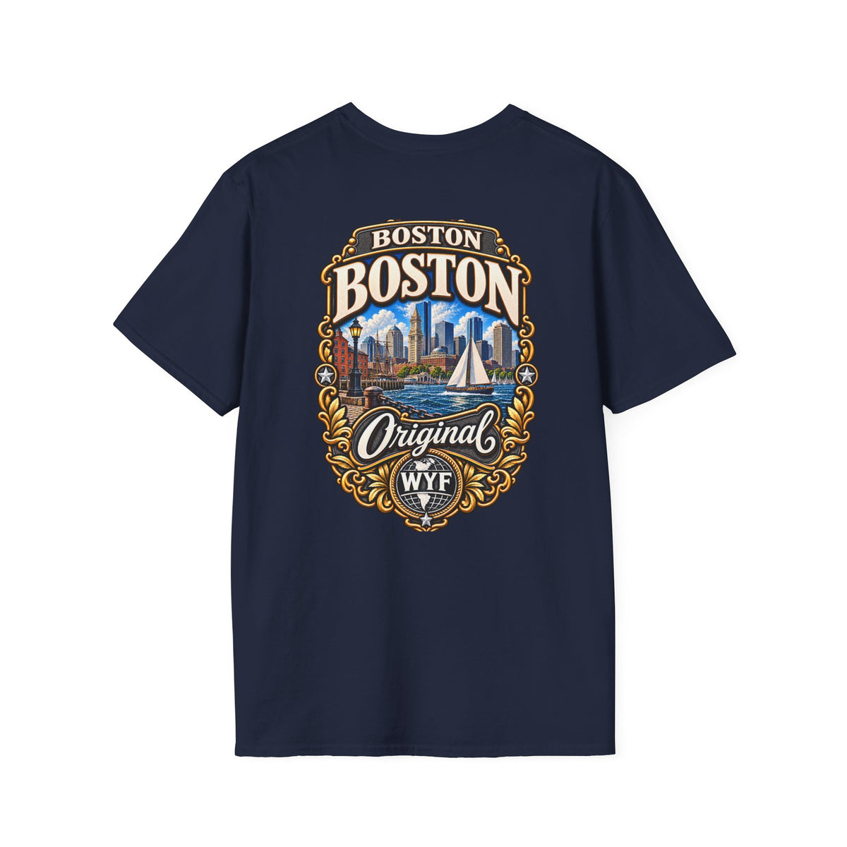 WYF Boston T-Shirt | Boston Souvenir & Where You From Streetwear