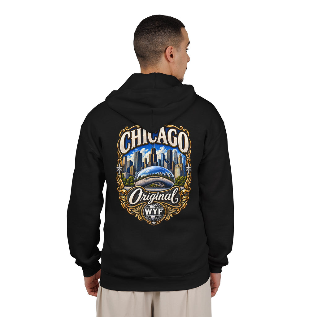 WYF Chicago Full-Zip Hoodie | Chicago Souvenir & Where You From Streetwear