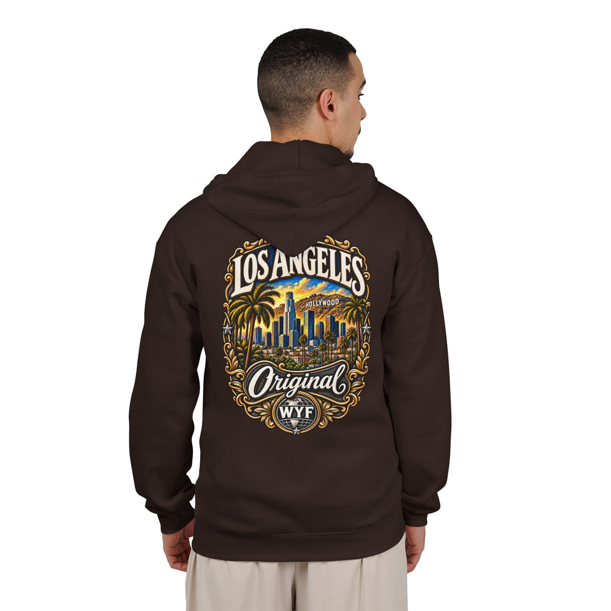 WYF Los Angeles Full-Zip Hoodie | Los Angeles Souvenir & Where You From Streetwear