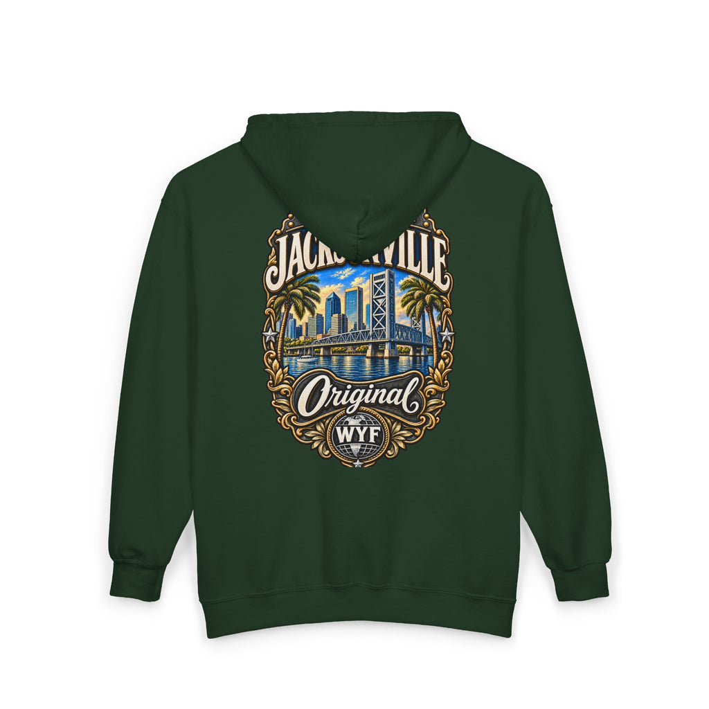 WYF Jacksonville Full-Zip Hoodie | Jacksonville Souvenir & Where You From Streetwear