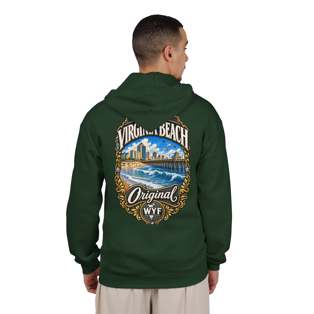 WYF Virginia Beach Full-Zip Hoodie | Virginia Beach Souvenir & Where You From Streetwear
