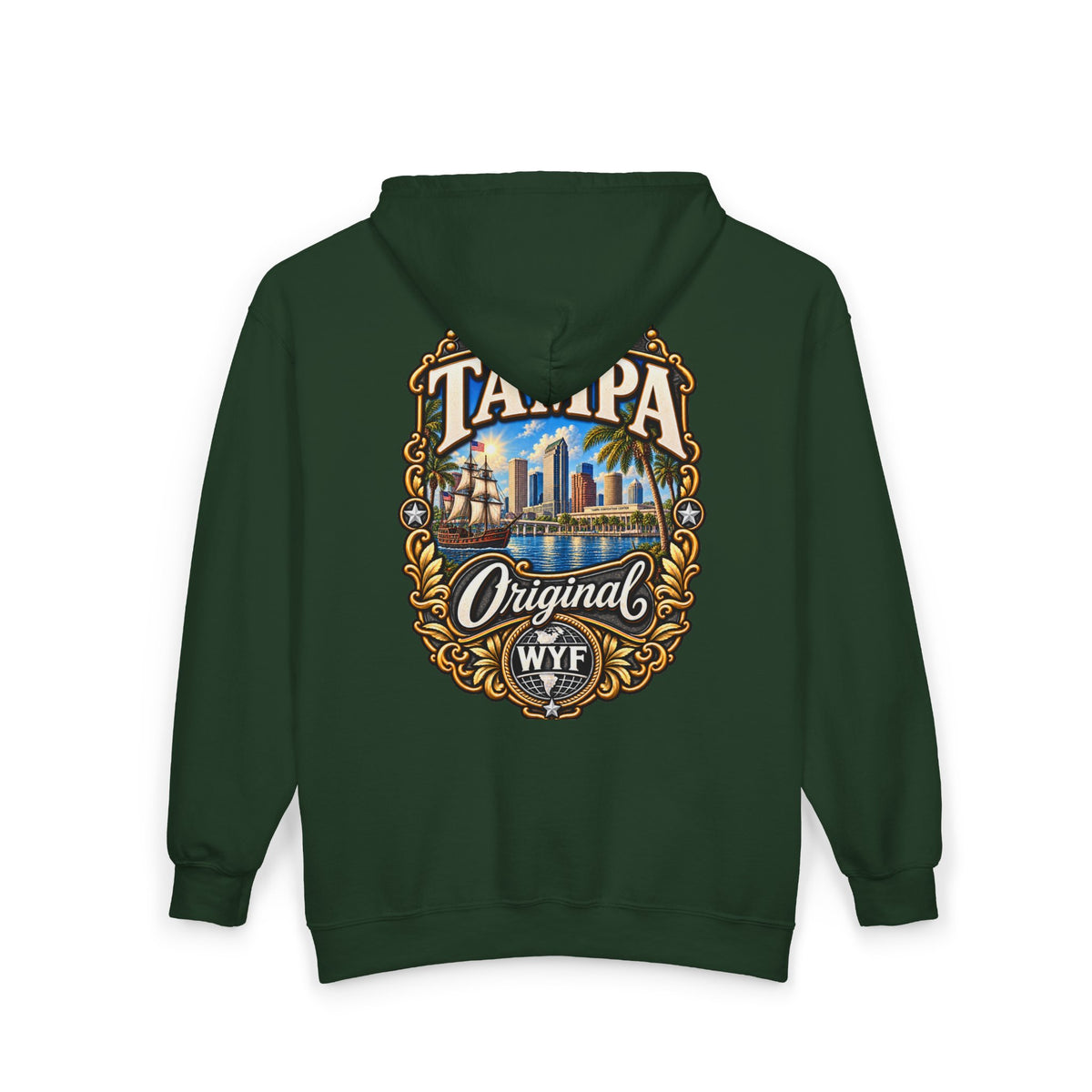 WYF Tampa Full-Zip Hoodie | Tampa Souvenir & Where You From Streetwear