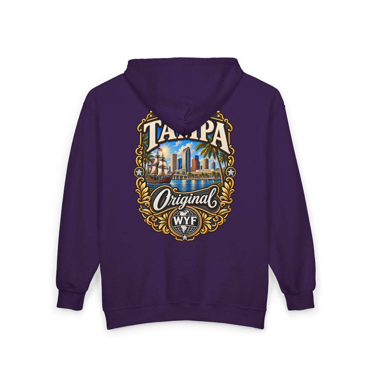 WYF Tampa Full-Zip Hoodie | Tampa Souvenir & Where You From Streetwear