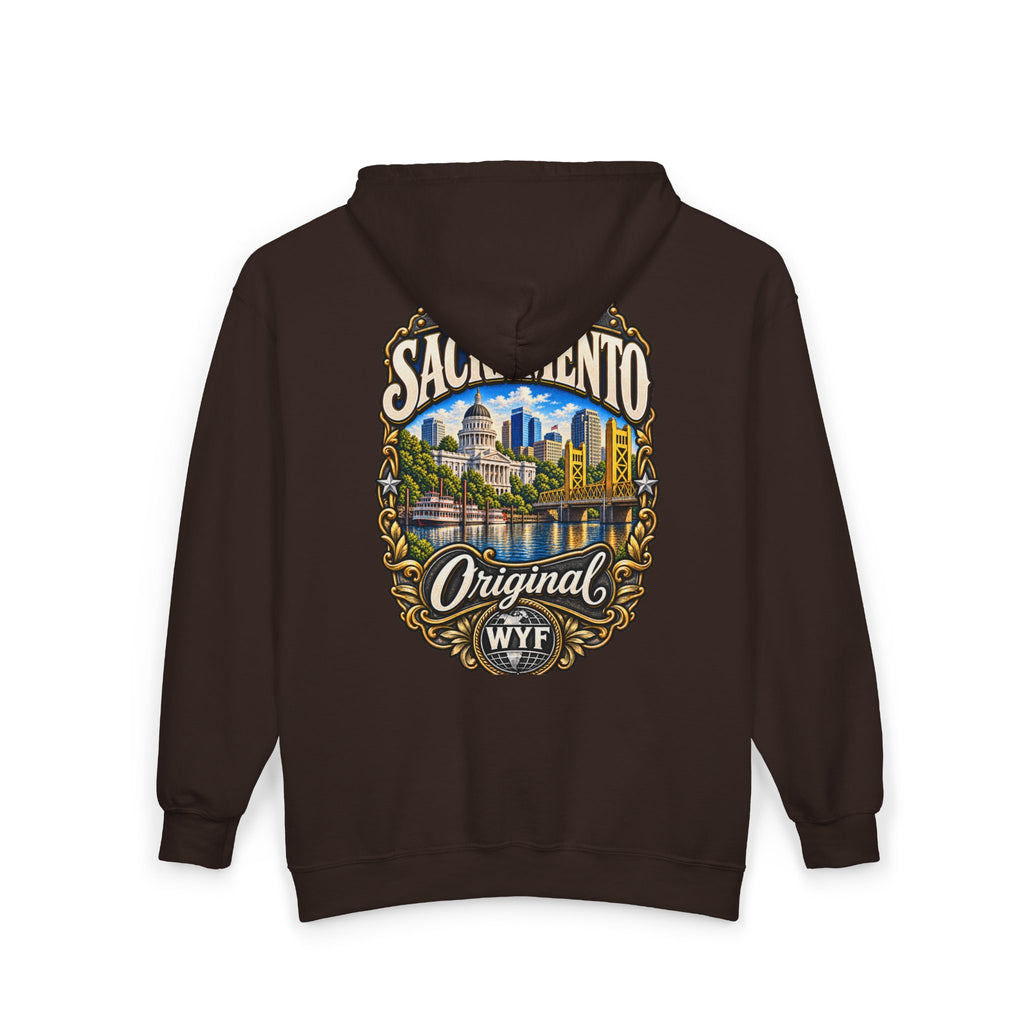 WYF Sacramento Full-Zip Hoodie | Sacramento Souvenir & Where You From Streetwear