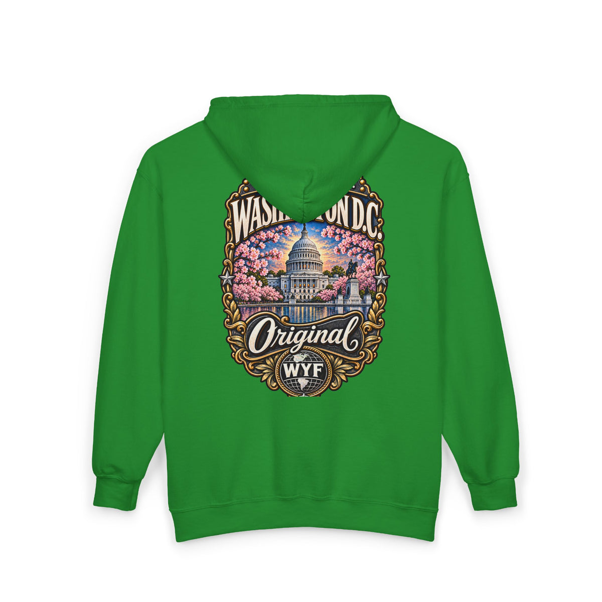 WYF Washington Dc Full-Zip Hoodie | Washington Dc Souvenir & Where You From Streetwear