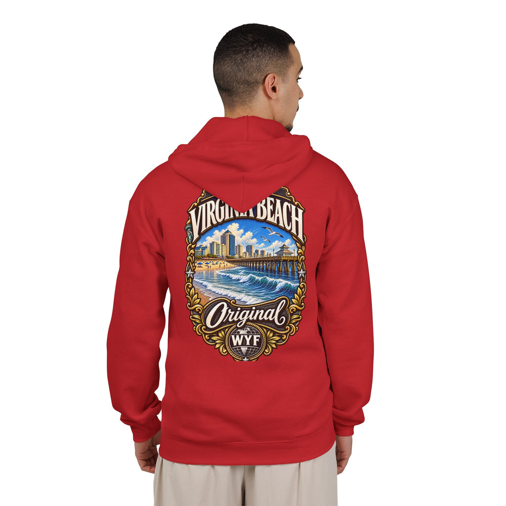 WYF Virginia Beach Full-Zip Hoodie | Virginia Beach Souvenir & Where You From Streetwear