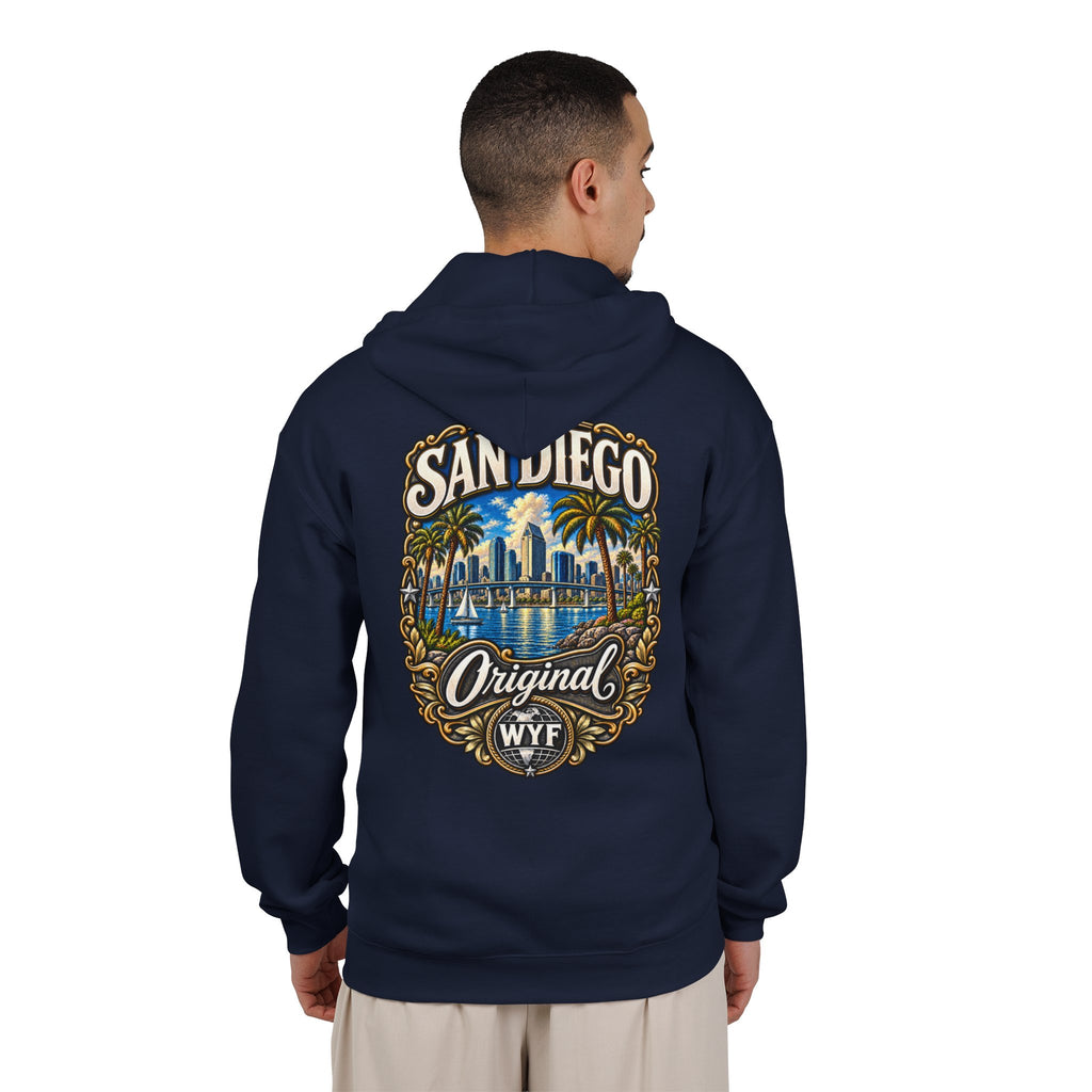 WYF San Diego Full-Zip Hoodie | San Diego Souvenir & Where You From Streetwear