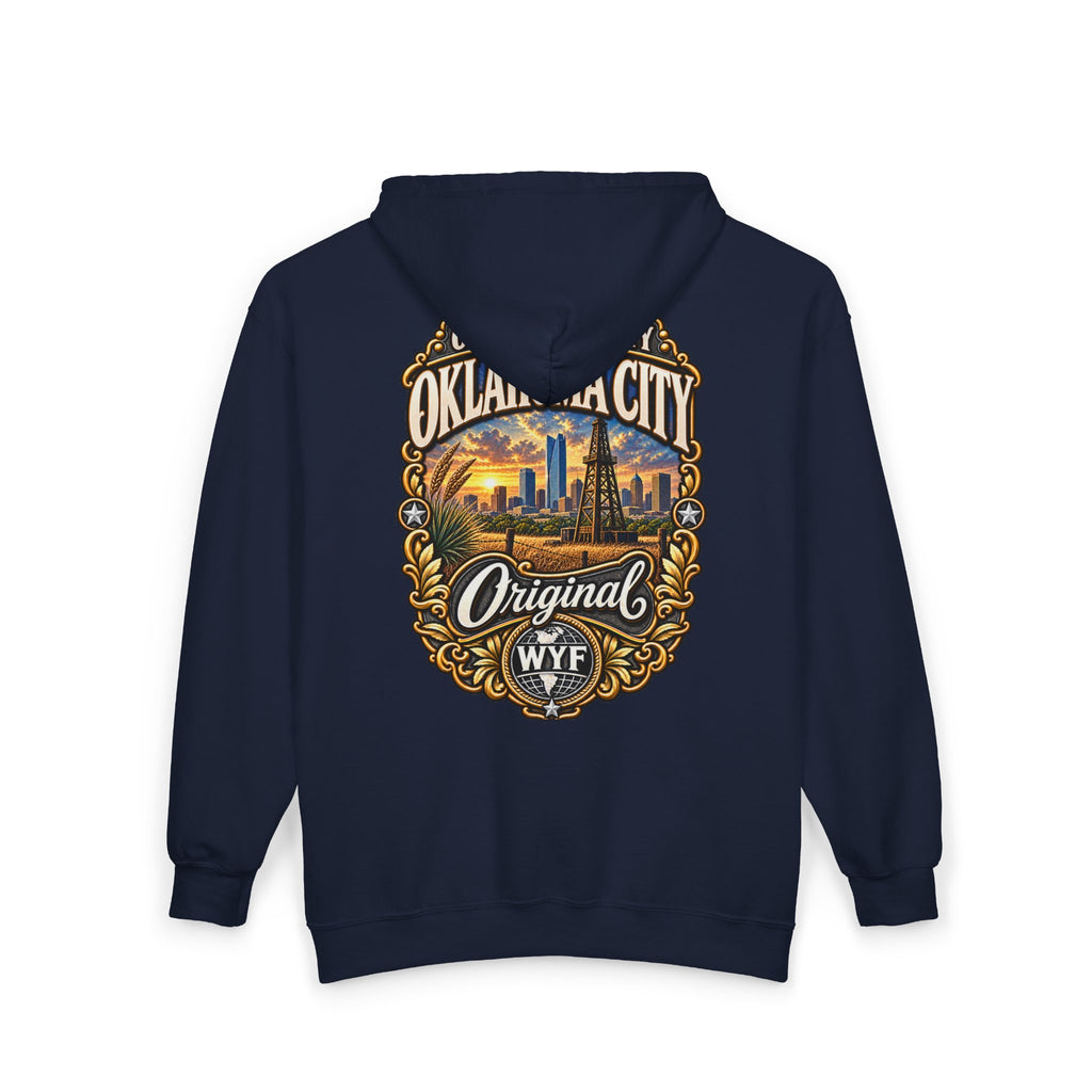 WYF Oklahoma City Full-Zip Hoodie | Oklahoma City Souvenir & Where You From Streetwear