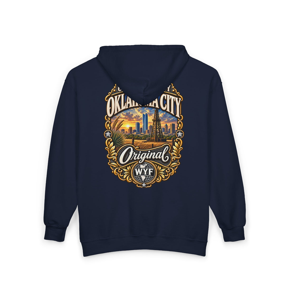 WYF Oklahoma City Full-Zip Hoodie | Oklahoma City Souvenir & Where You From Streetwear