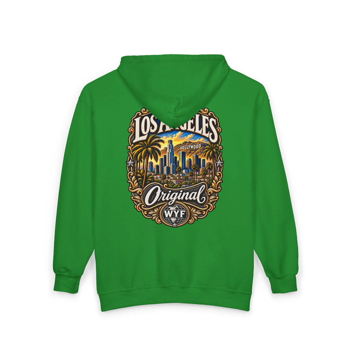 WYF Los Angeles Full-Zip Hoodie | Los Angeles Souvenir & Where You From Streetwear