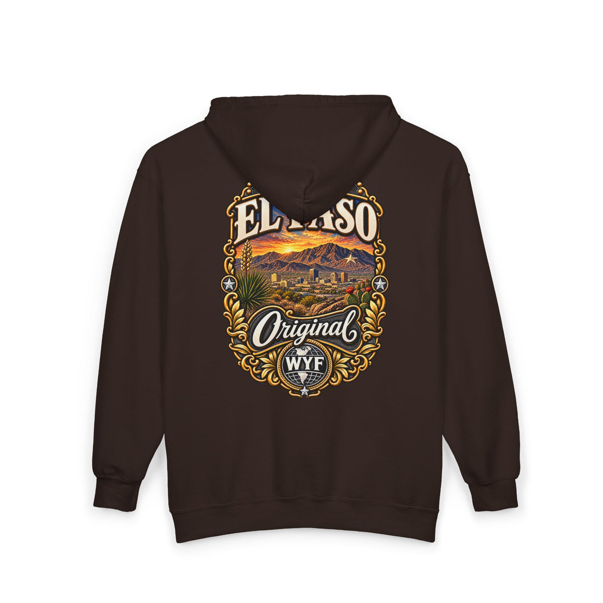 WYF El Paso Full-Zip Hoodie | El Paso Souvenir & Where You From Streetwear