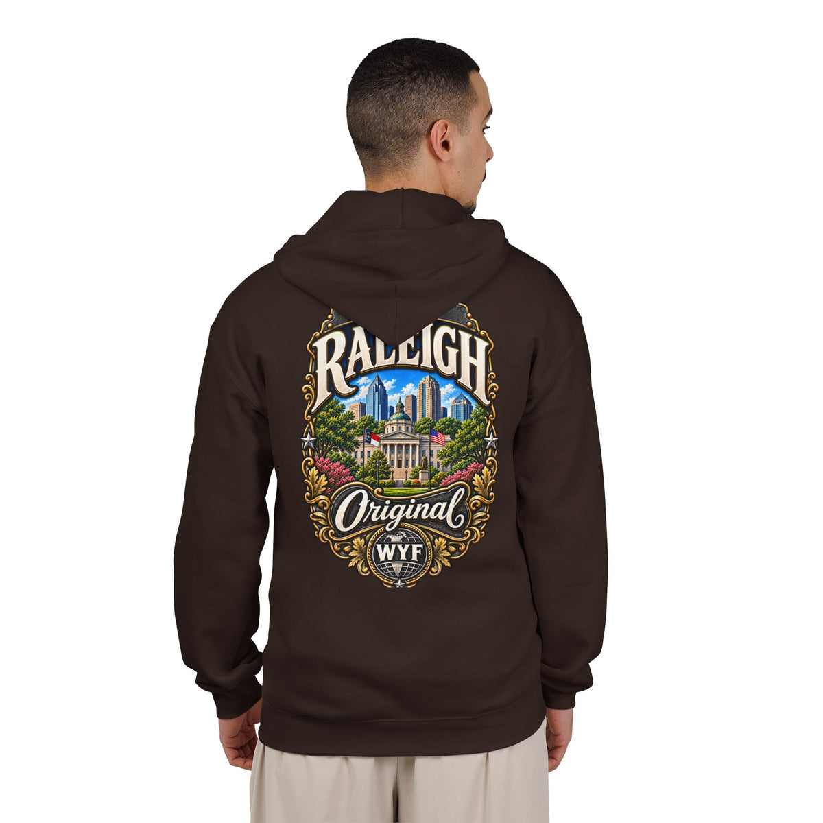 WYF Raleigh Full-Zip Hoodie | Raleigh Souvenir & Where You From Streetwear