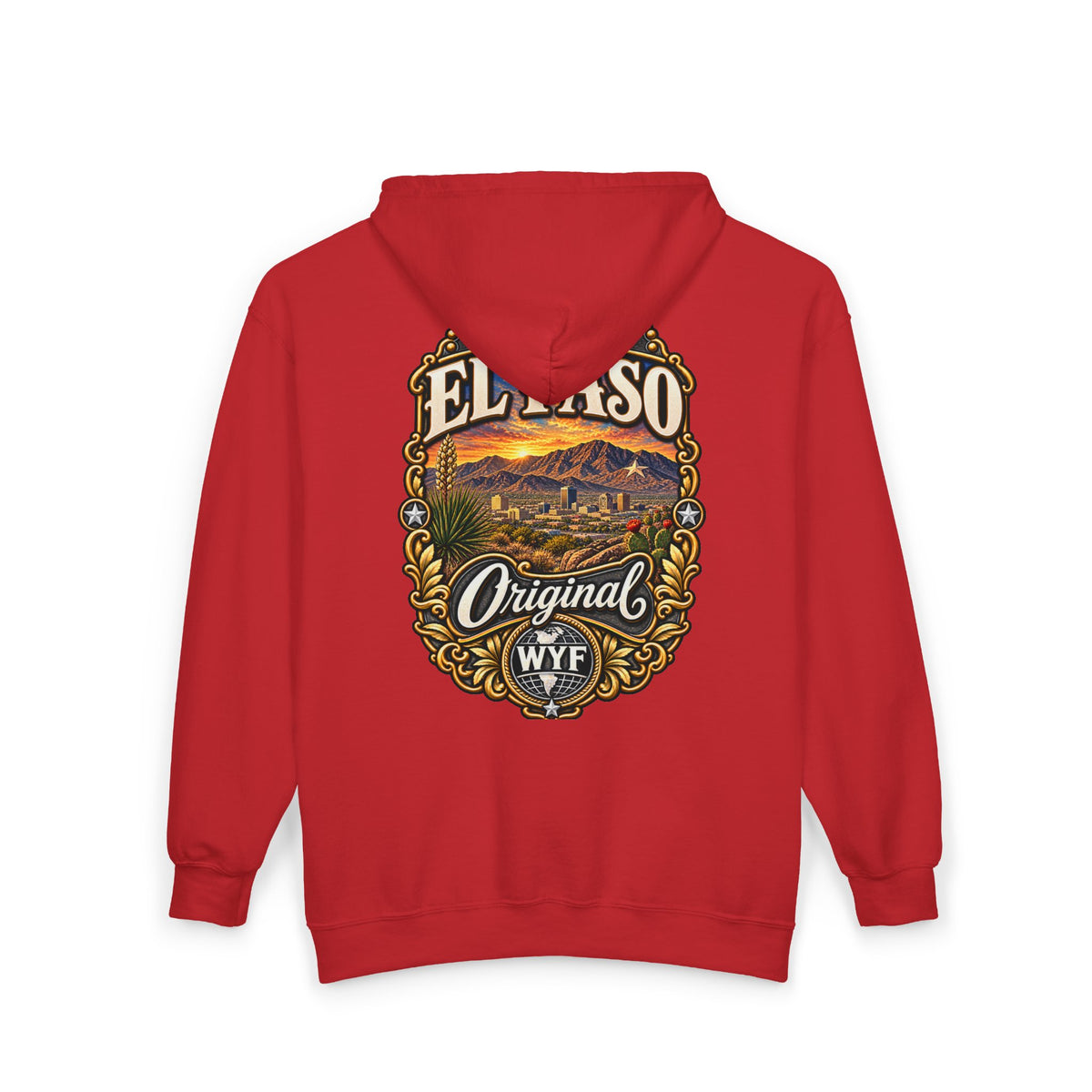 WYF El Paso Full-Zip Hoodie | El Paso Souvenir & Where You From Streetwear