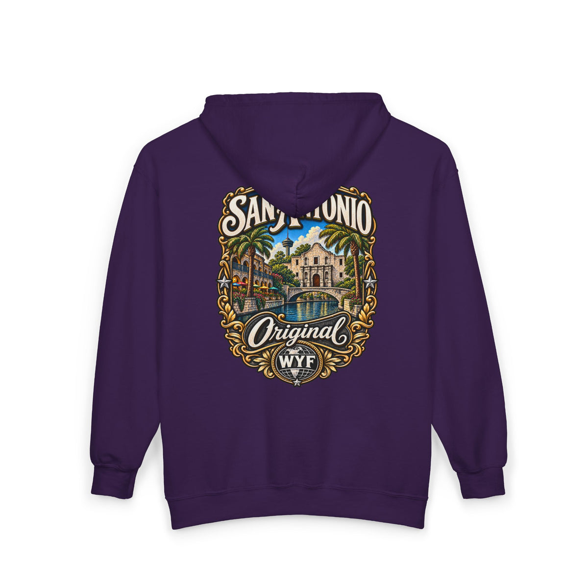 WYF San Antonio Full-Zip Hoodie | San Antonio Souvenir & Where You From Streetwear