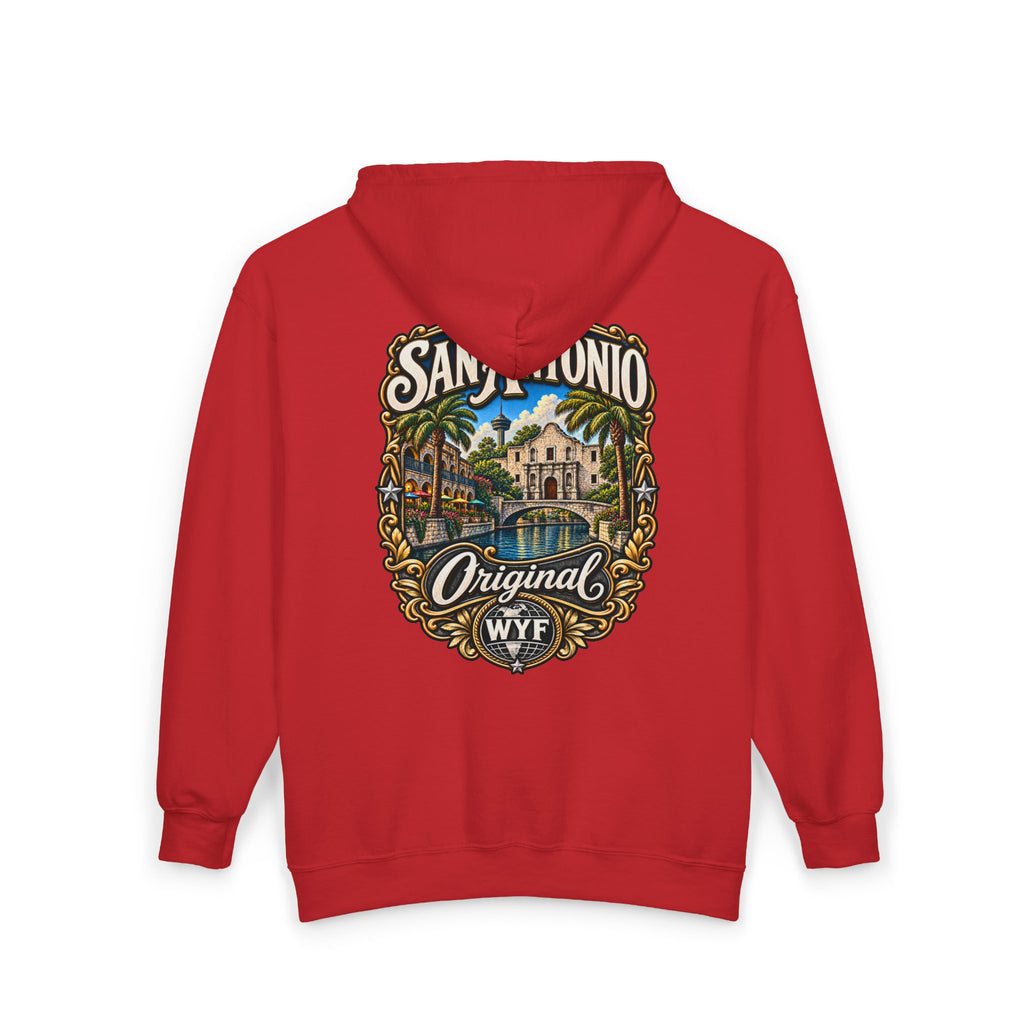 WYF San Antonio Full-Zip Hoodie | San Antonio Souvenir & Where You From Streetwear