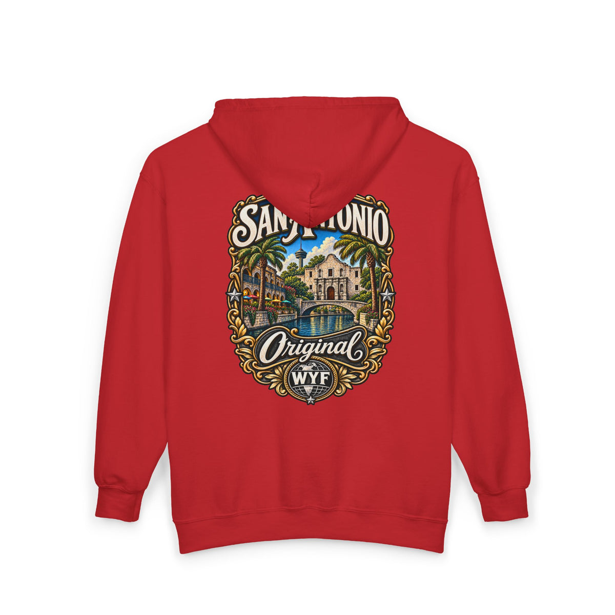 WYF San Antonio Full-Zip Hoodie | San Antonio Souvenir & Where You From Streetwear