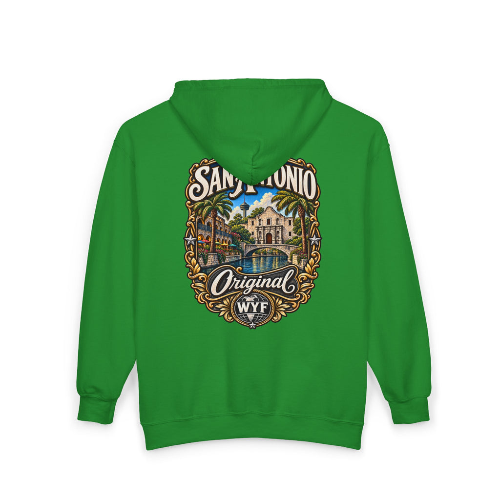 WYF San Antonio Full-Zip Hoodie | San Antonio Souvenir & Where You From Streetwear