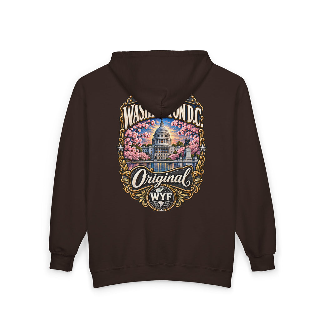 WYF Washington Dc Full-Zip Hoodie | Washington Dc Souvenir & Where You From Streetwear